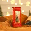 Decoraciones Navideñas, Escena Interior del Anciano, Cabina Telefónica, Lámpara de Aceite Pequeña, Pequeños Regalos de Navidad, Adornos Brillantes, Regalos