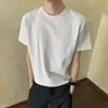 Camiseta Masculina de Manga Curta 2026, Novo Estilo de Verão, Camiseta Básica Masculina de Cor Sólida com Gola Redonda e Manga Curta de Alta Qualidade