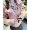 Suéter de Dos Piezas Rosa de Punto Trenzado Estilo Coreano Zeng Xiaoxian para Mujer, Camisa de Otoño e Invierno con Top de Punto Debajo