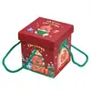 Caja de Regalo Navideña Linda Caja para Envolver Regalos Navideños Hechos a Mano para Estudiantes Caja de Manzana Portátil Recuerdo de Nochebuena