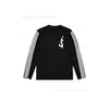 Y2K Comercio Exterior Transfronterizo Cuello Redondo Manga Larga Camiseta Básica Camiseta con Estampado de Rayas Retro Top Holgado Estilo Callejero Tendencia Punk