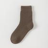 Calcetines de invierno gruesos con forro polar para hombre, de color liso, modernos, de negocios, cálidos, resistentes al frío, de felpa, de tubo medio, antibacterianos, desodorante, de tubo largo.