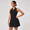 Verano Nuevo Vestido Deportivo Ajustado Adelgazante de Cintura Alta para Mujer para Correr Golf Tenis Transpirable Mono de Yoga