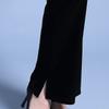 Pantalones Nuevos de Primavera y Otoño para Mujer Sueltos Rectos de Cintura Alta de Terciopelo Dorado Pierna Ancha para Mujeres de Mediana Edad y Mayores