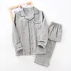Pijama de Hombres Japonés para Primavera, Otoño y Verano, Delgado, Algodón Puro, Doble Gasa, Conjunto de Pijama, Todo Algodón, Ropa de Casa para Hombres, Aire Acondicionado