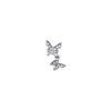 Celebridad de internet aleación de plata mariposa joyería para uñas estilo lujo ligero metal avanzado accesorios de decoración de uñas tridimensionales al por mayor