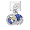 Nuevo producto transfronterizo 2026: Broche modular italiano, colgante de fase lunar y accesorios de decoración para pulseras DIY, disponibles para venta al por mayor mixta
