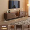Mesa de Centro Retráctil Combinación de Mueble de TV Armario de Almacenamiento para Sala de Estar Mueble de TV Sencillo Gabinete de Piso para Apartamento Pequeño