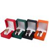 Estuche de Reloj de Cuero PU Redondeado, Estuche para Reloj de Pulsera y Joyería, Caja de Almacenamiento de Relojes para Hombre y Mujer, Caja de Embalaje para Regalo al por Mayor
