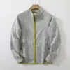 Cárdigan Chaqueta de Forro Polar Compuesto Catiónico Tejido Fino Cepillado Cuello Alto para Hombres y Mujeres, Mismo Estilo para Hombres y Mujeres 9940