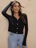 Jersey de Punto de Longitud Media para Mujer, Ropa Interior Europea y Americana, Comercio Exterior de Punto, Otoño 2026, Cardigan Sweater de Estación Independiente de Amazon