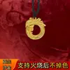 Sandalia Vietnamita Oro Cobre Chapado en Oro Resistente al Fuego Hueco Auspicioso Fénix Hebilla de Seguridad Colgante Vivo Venta al por Mayor Transfronteriza