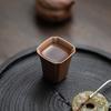 Taza Maestra Vintage de Estilo Chino de Barro de Roca Vieja, Pequeña Capacidad, Taza para Degustación de Té en Casa, Taza de Té de Cerámica Cruda y Taza de Viento, Taza de Té Cuadrada