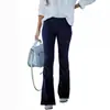 Pantalones de pana acampanados de cintura alta ajustados de color liso para mujer, con cintura elástica, de moda casual, para la primavera y el otoño 2026, transfronterizos