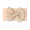 Diadema de nailon para bebé, diadema ancha con lazo bonito para bebé, diadema de doble nudo, turbante para bebé