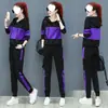 Nuevo Traje Deportivo para Correr de Moda de Primavera y Otoño para Mujer, Casual, Delgado, Estilo Coreano, Sudadera Holgada con Capucha, Talla Grande, Conjunto de Dos Piezas