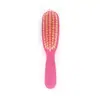 Mini Pente de Cerdas de Javali Portátil Linha do Cabelo Invisível Raízes de Cabelo Fofas Pente de Cerdas de Javali Pente para Remover Oleosidade da Franja Escova para Tirar Poeira de Lã