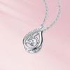 Collar Inteligente de Plata de Ley 925 con Forma de Gota para Mujer, Versátil, Lujo Accesible, Gama Alta, Moissanita Popular en Douyin, Joyería Transfronteriza
