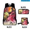 2022 Estación Independiente Tie-Dye Graffiti Pintura al Óleo Impresión Digital 3D Mochila de Tres Piezas Estudiantes de Primaria y Secundaria Estuche