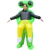 Especial transfronterizo para el Festival de Halloween divertidos suministros para fiestas disfraz de juego ET alienígena verde ropa inflable