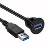 Cable de Datos de Carga Rápida para Coche Cable de Datos de Carga Rápida USB 3.0 de una Sola Cabeza Corriente de 2A Cable de Datos USB de Panel Embebido 3.0