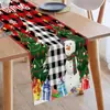 Caminho de Mesa de Natal Estampado Digitalmente, Confortável ao Toque, Toalha de Mesa Longa de Linho, Caminho de Mesa Decorativo Quente e Atmosférico