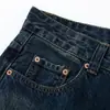 Jeans de Mezclilla Lavada Estilo Retro Americano para Hombre, Marca de Moda High Street Estilo Básico, Pantalones Rectos Sueltos Rasgados y Parcheados