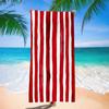 Toalla de Playa de Rizo Transfronteriza Europea y Americana Estampada a Rayas Toalla de Baño para Adultos para Natación Toalla de Playa de Microfibra para Comercio Exterior