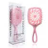 Pente de Cabelo Original com Recorte Redemoinho, Pente Estilo Doce para Meninas, Recorte em Forma de Leque para Secagem Rápida