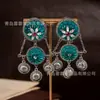 Brincos Vintage de Alta Qualidade de Qingdao, Brincos com Design de Abóbora de Vidro Azul Céu, Produtos Únicos Exagerados Atacado