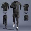 Traje deportivo para hombre, ropa de gimnasio para correr, ropa de otoño para exteriores de secado rápido, camiseta ajustada de manga larga, ropa de entrenamiento de baloncesto