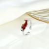 Anel Vintage de Carpa Cloisonné Estilo Étnico Fashion Simples Antigo Colagem Caindo Artesanato Feminino Cor de Esmalte da Onda Nacional