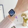 Correa de nailon tejido con cuentas de flores de cristal para applewatch Apple Watch iwatch1098 Generación 76