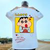 Camiseta de Manga Corta Transfronteriza para Hombre Estilo Coreano Casual Dibujos Animados 2024 Nueva Llegada Crayon Shin Verano Manga Corta Camiseta de Pareja