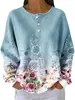 2026 Amazon Transfronterizo Otoño/Invierno Nuevo Estilo para Mujer Sudadera con Capucha y Botones para Mujer Estampado de Letras Árbol de Navidad Estrella de Cinco Puntas