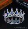 Corona de Novia Europea y Americana Diadema Colorida de Pedrería Transfronteriza Corona de Plástico Barroca Accesorios para Vestido de Boda Accesorios para el Cabello