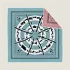 90cm Cadena de Carruaje Geométrica Nueva para Mujer Todo Fósforo Decorativo Seda Sarga Impresión a Doble Cara Chal Bufanda Cuadrada Grande