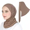 Pañuelo para la cabeza de nuevo estilo con cintas, sombrero pañuelo para la cabeza, turbante, cobertura para la cabeza, pañuelo para la cabeza de mujer JDT-490G