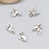 Colgante pequeño de zanahoria y rábano en plata esterlina S925, estilo retro tailandés, hecho a mano, con cuentas, joyería al por mayor
