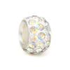 Pulseira Deslumbrante de Diamantes Completos Acessórios de Contas Liga Diamante Contas de Furo Grande Bola de Argila Cor Diamante Anel Cristal Acessórios de Contas Soltas