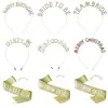 Accesorios para el cabello con elemento de letra de moda europea y americana, diadema para novia y dama de honor, pasador de strass, tocado para fiesta navideña, fiesta de cumpleaños