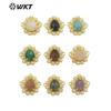 WT-PC008 exportación color popular gema en forma de gota borde de perla colgante pequeño exquisito DIY decoración de ropa