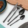 Cubertería de Acero Inoxidable Temu Transfronteriza Juego de Cuchara para Café, Cuchillo y Tenedor Pequeño con Forma de Cintura Vajilla Estilo Occidental Cuchillo y Tenedor Estilo Occidental