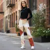 Fábrica de Origen Verano 2026 Nuevo Moda Femenina Transfronteriza Europea y Americana Pantalones Largos de Mezclilla Patchwork Personalización