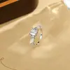 Anillo Brillante de Circonita Cúbica, Joyería de Nicho de Alta Gama, Anillo Ajustable Versátil de Moda Más Vendido 2026