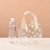 Sacola de Presente Margarida Pequena Bolsa Tote de PVC Personalizada para Casamento Presente de Madrinha Sacola Transparente de Lembrança Pode Ser Personalizada