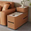 Gabinete Lateral Moderno Sencillo, Mesa Lateral para Sofá, Sala de Estar de Apartamento Pequeño, Mesa de Centro de Pizarra, Mesa Multifuncional para Rincón de Té, Gabinete Lateral para Sofá
