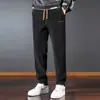 Calça Casual Masculina Tendência Perna Larga Calça de Veludo Masculina Marca Tendência Americana Solta Perna Reta Calça Longa Tendência
