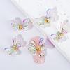Borboleta de nail art tridimensional inteligente mágica primavera borboleta resina de liga móvel Aurora pó unha joias atacado