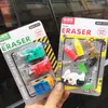 Conjunto de Borrachas Divertidas em Formato de Desenho Animado para Crianças, Borracha Removível Divertida, Presente de Material Escolar